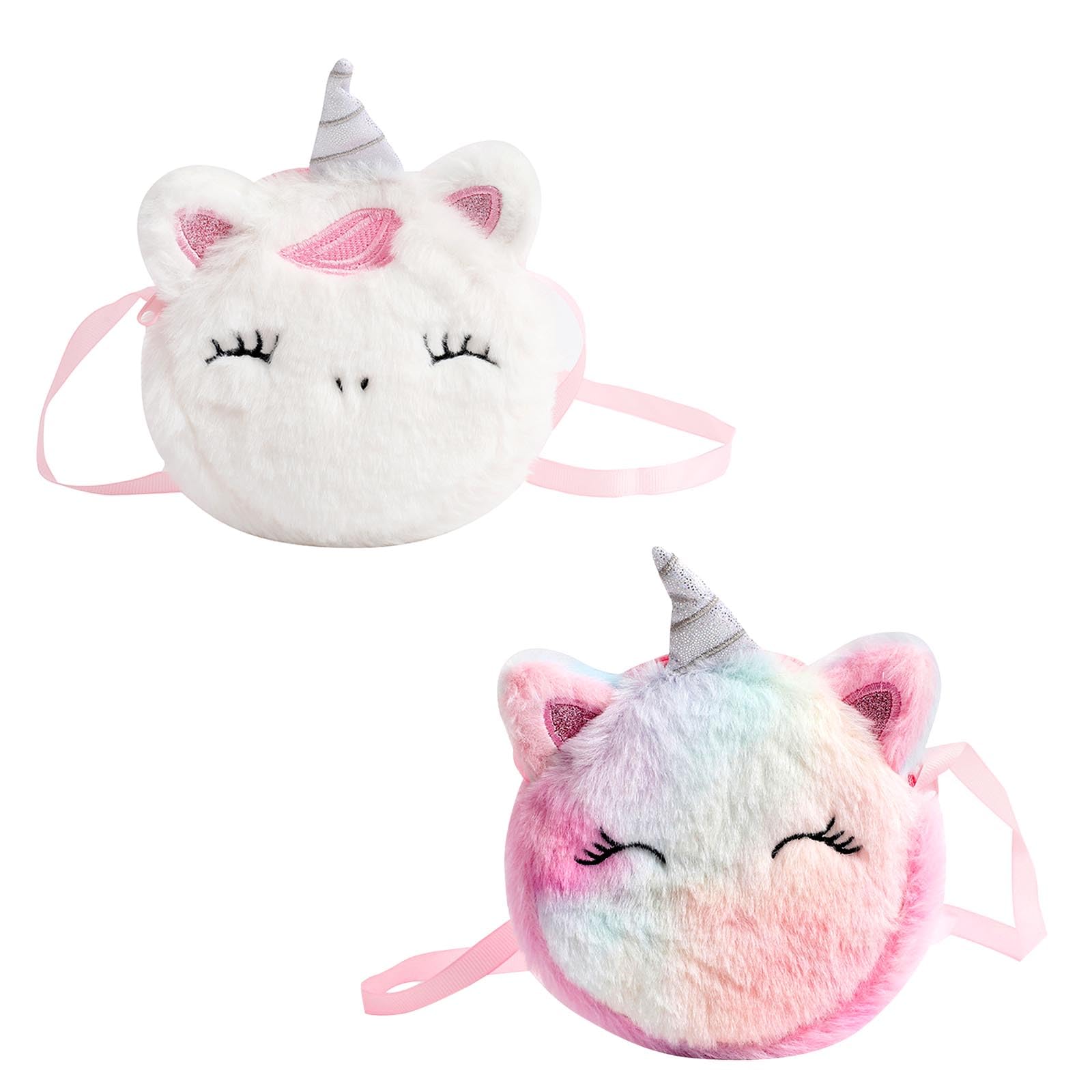 AWAVM2 Plush Shoulder Bags, Cross-Body Girls' Handbag, Kids Cute Shoulder Bag, Zero Girls Purse, Princess Gift