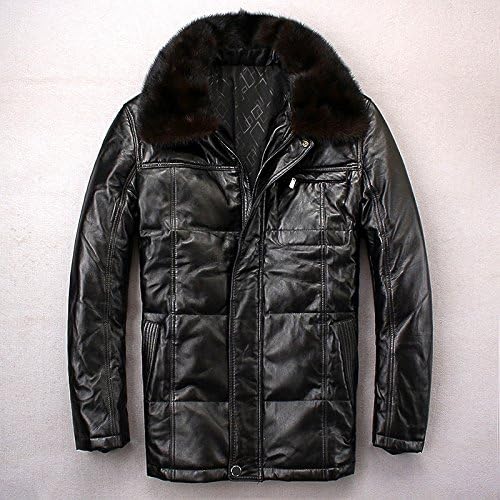 Amazon 羊革ダウンコート メンズ 本革 レザージャケット 防寒保温コート 高級ムートン ラム革 メンズレザーコート冬用 革ジャケット 本皮 ラム革 防風防寒 バイク用 ライダースジャケット 個性的なデザイン コート ジャケット 通販
