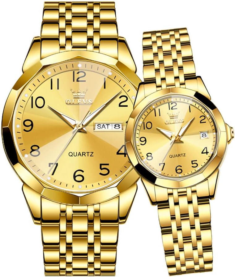 Couple Watch Valentines Couple Matching Watches His and Her Couple Set Wrist Watch Men and Women Lovers Wedding Romantic Gifts Set of 2