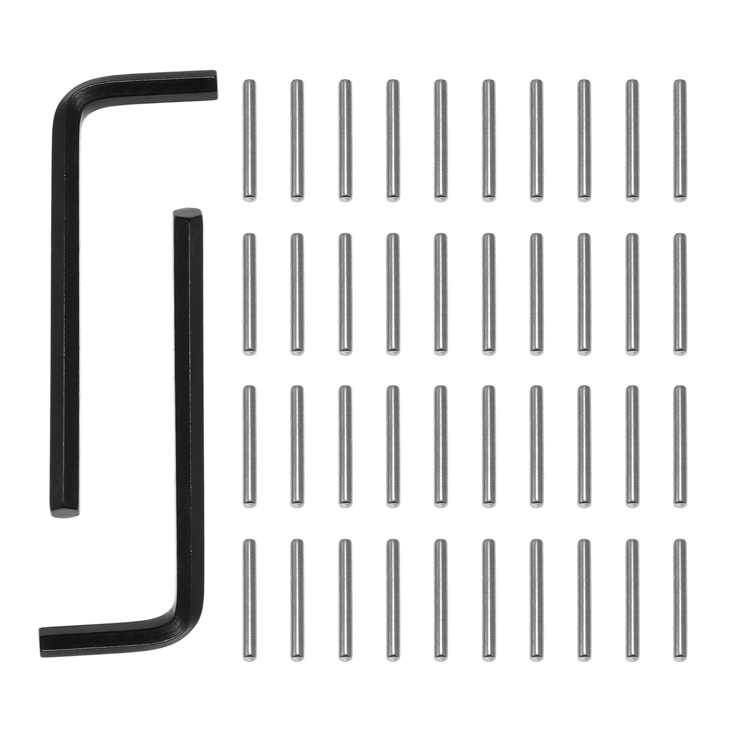 Maxmoral 42PCS Spring Hinge Tension Pin Replacement Kit Including 40 Stainless Steel Shelf Pins 2 Hex Wrenches Allen Wrenches Used for Automatic Closing of Door Hinges on Garage Doors