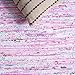 SAFAVIEH Area Rug 8x10 - Rag Collection - Large - Light Pink & Multi, Handmade Cotton, Boho Stripe Pattern, Ideal for Living Room, Bedroom, Office, Dining Space (RAR125E)