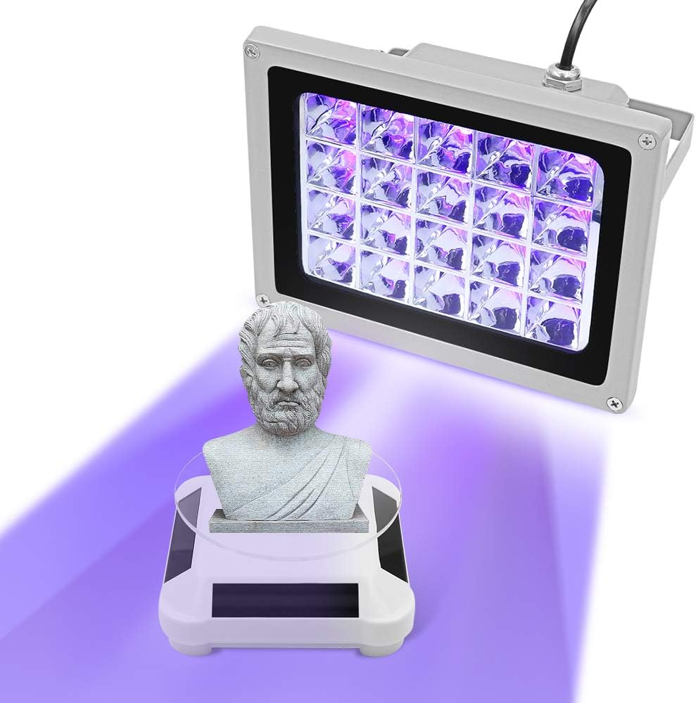 Aystkniet 3D Printer UV Light for Resin Curing for SLA/DLP/LCD 3D Printing with Solar Turntable, 405nm UV LED Light Solidify Photosensitive with 200W Output Affect, DIY Cure Enclosure Station
