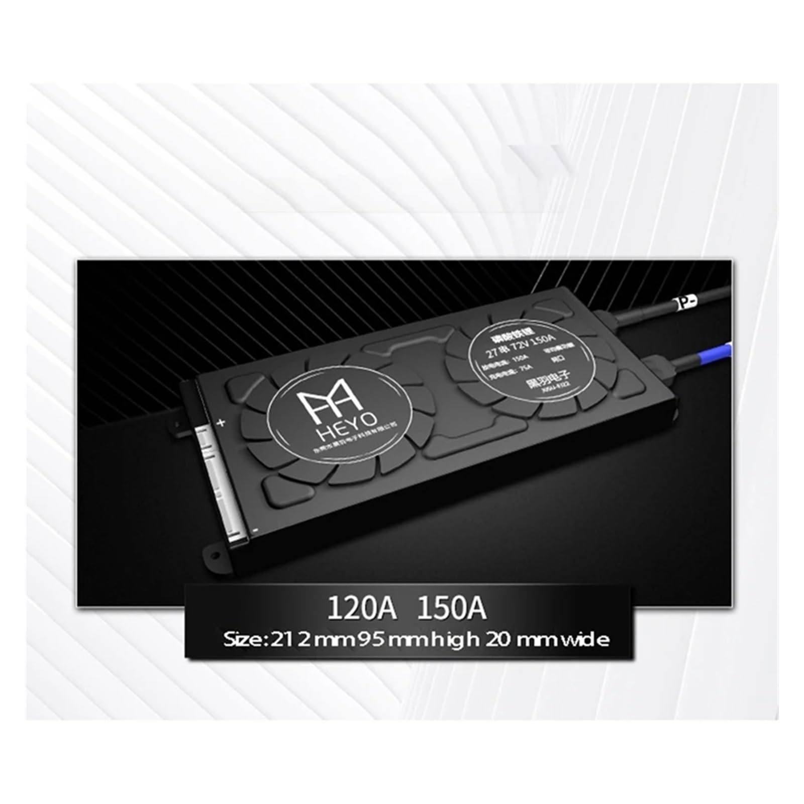 Scheda di protezione PCB for gestione batteria al litio BMS 27S con cavi bilanciati for pacco batteria 18650(Black 150A)