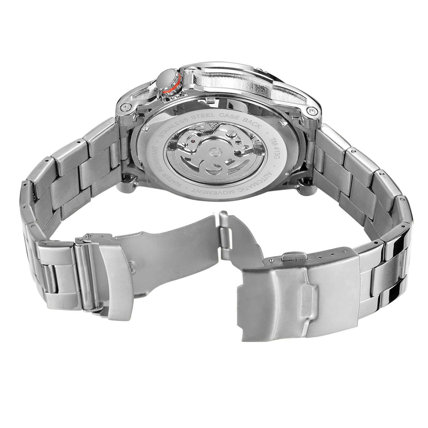 Herren-Armbanduhr, wasserdicht, großes Zifferblatt, automatisch, starkes Tourbillon-Skelett, selbstaufziehend