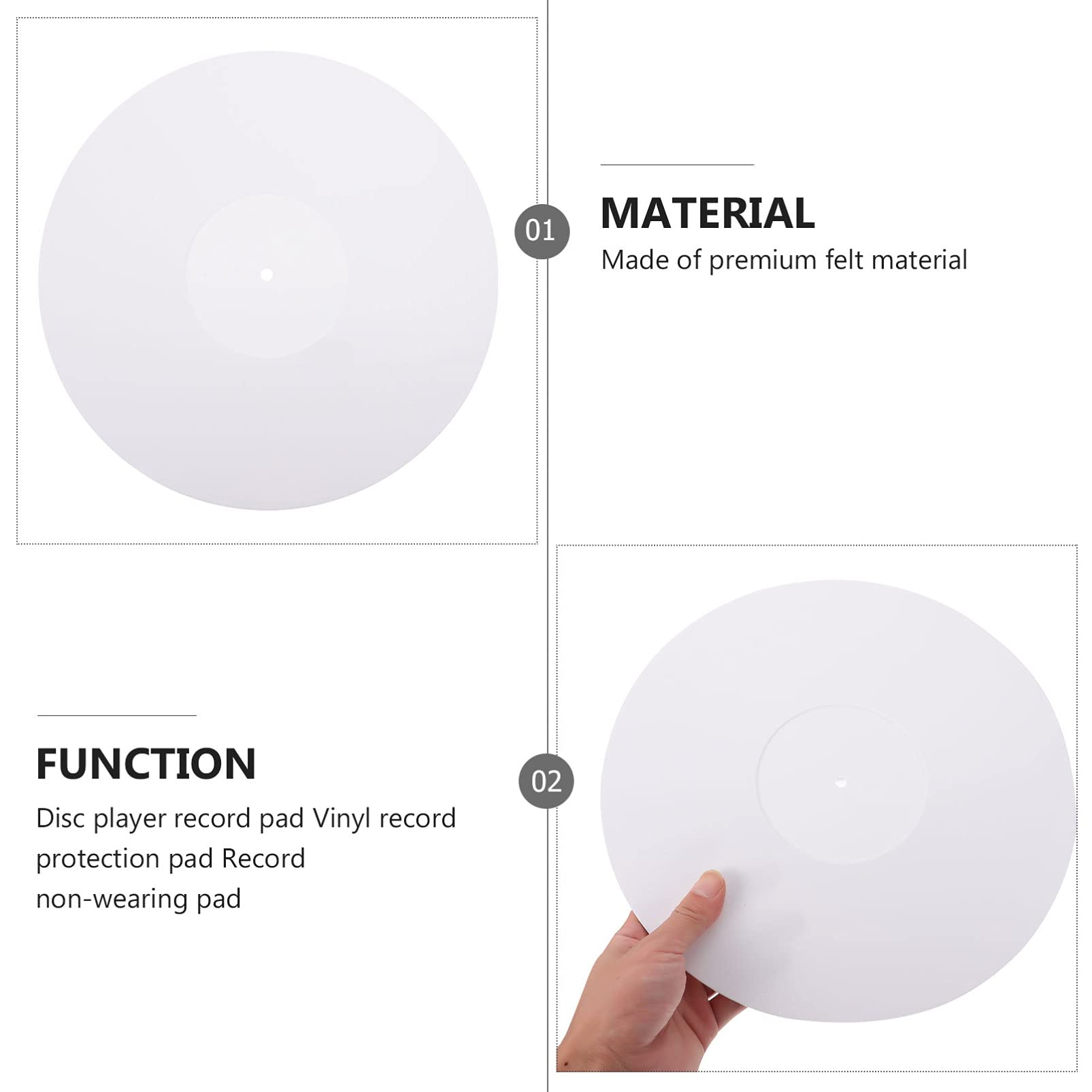 HOMSFOU 1pezzi Per Acrilico Mat Per Turntable e La Del Design e Compatibile Vinyl Player
