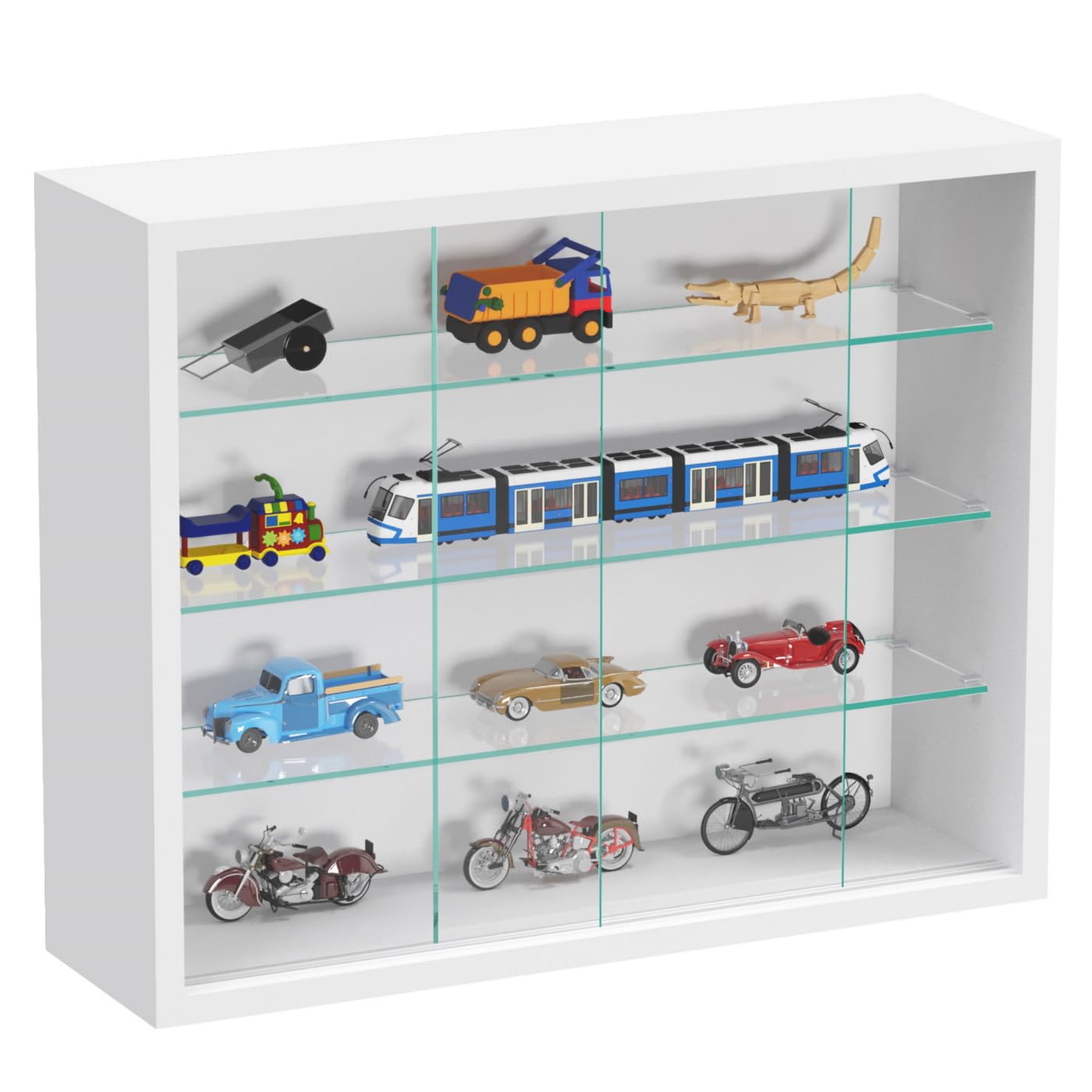 Vitrina de pie, vitrina de pared colgante – puertas correderas – 50 x 40 x 13 cm
