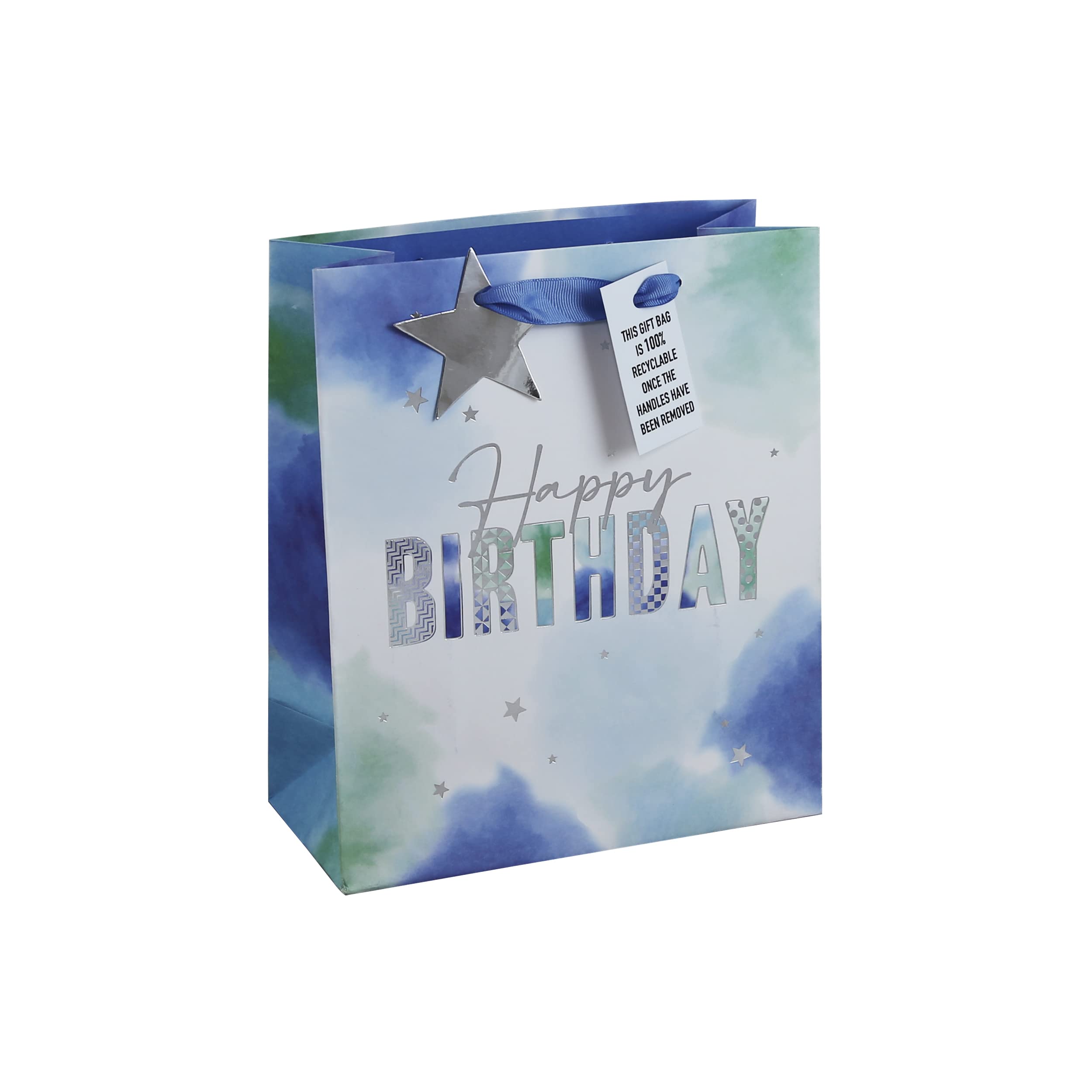 Eurowrap Beautiful Floral Brown Kraft Paper Gift Bag 100% Recyclable - View #8