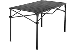 Heavy-Duty Roll-Top Table: Unfold Outdoor Convenience