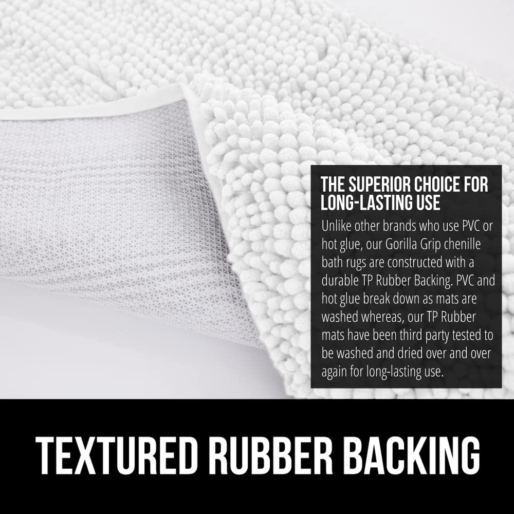 Free Shipping! Gorilla Grip Memory Foam Bath Rug, Machine Washable, Bath Rugs For Bathroom Floor 42x24 Mat Champagne