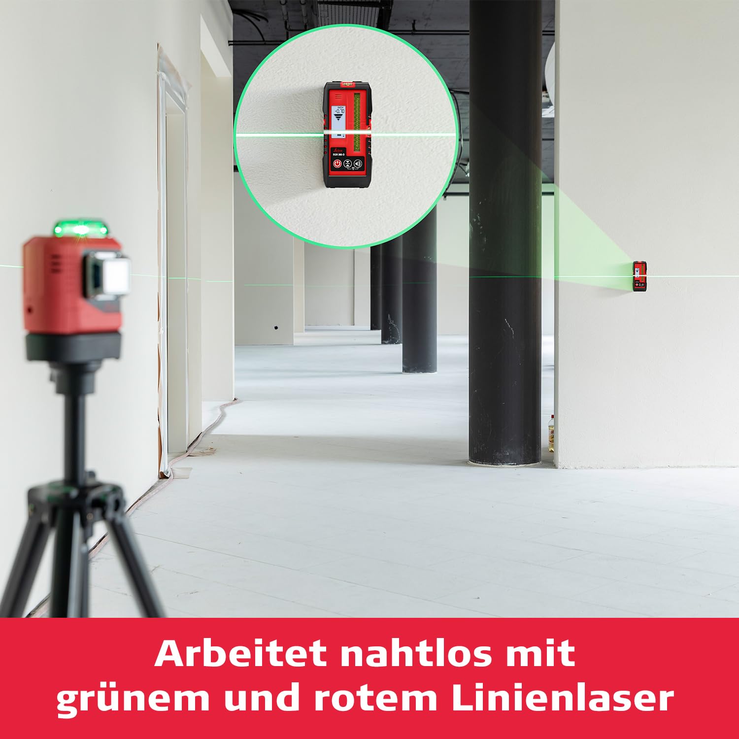 Leica RGR 300-D - Digitaler Linien Laser Empfänger mit digitaler Anzeige