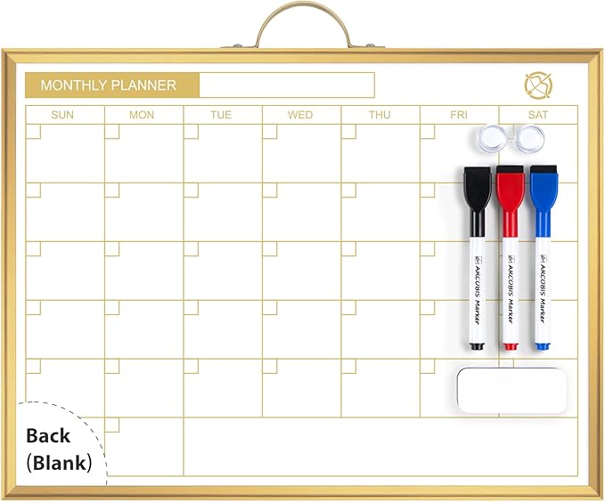 Dry Erase Calendar for Wall, ARCOBIS 12" x 16" Small