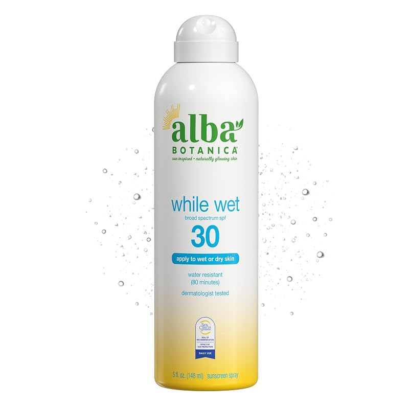 Alba Botanica While Wet Protetor Solar em Spray FPS 30, 180 mL