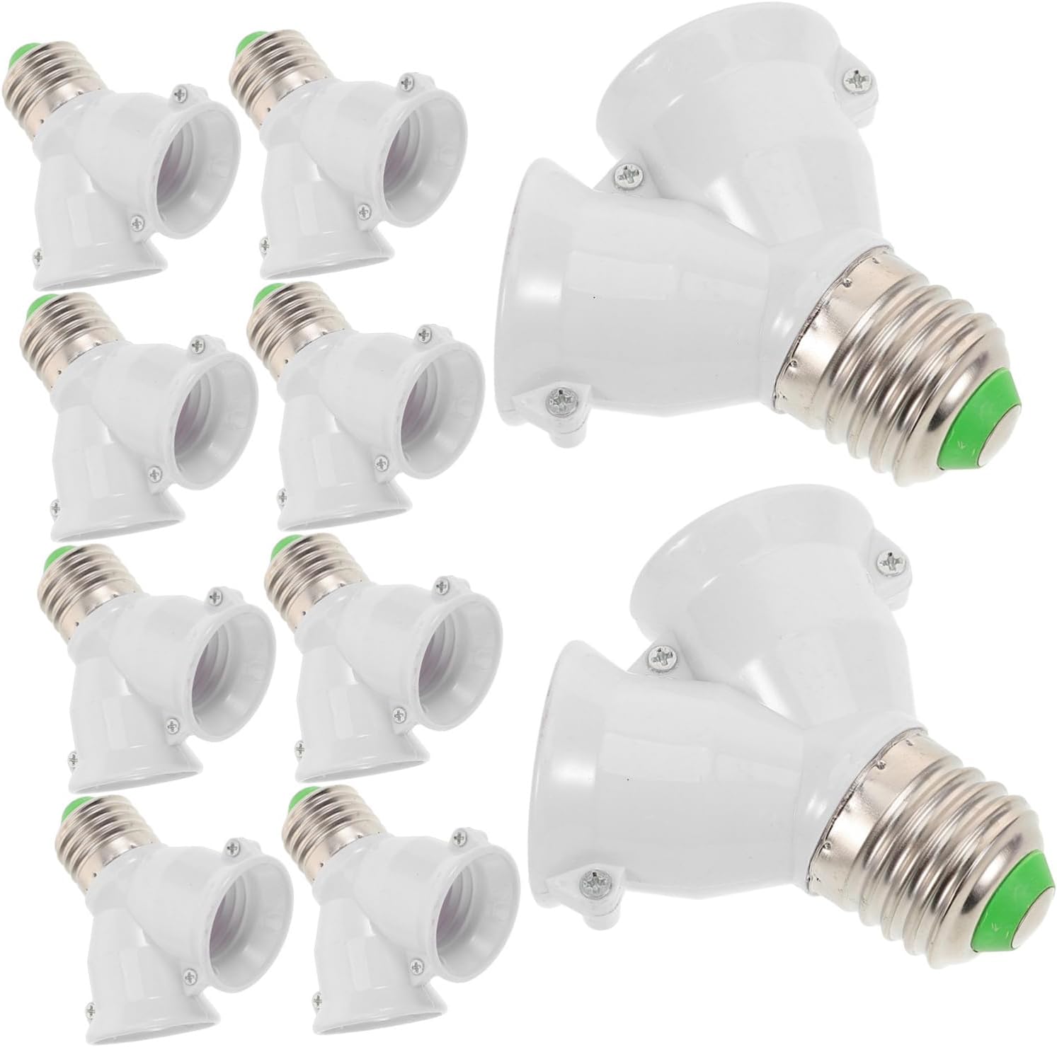 jojofuny 40pcs Light Socket Splitter Adapter Dual Bulb Holder for Versatile Lighting Setup Light Socket Converter for Use