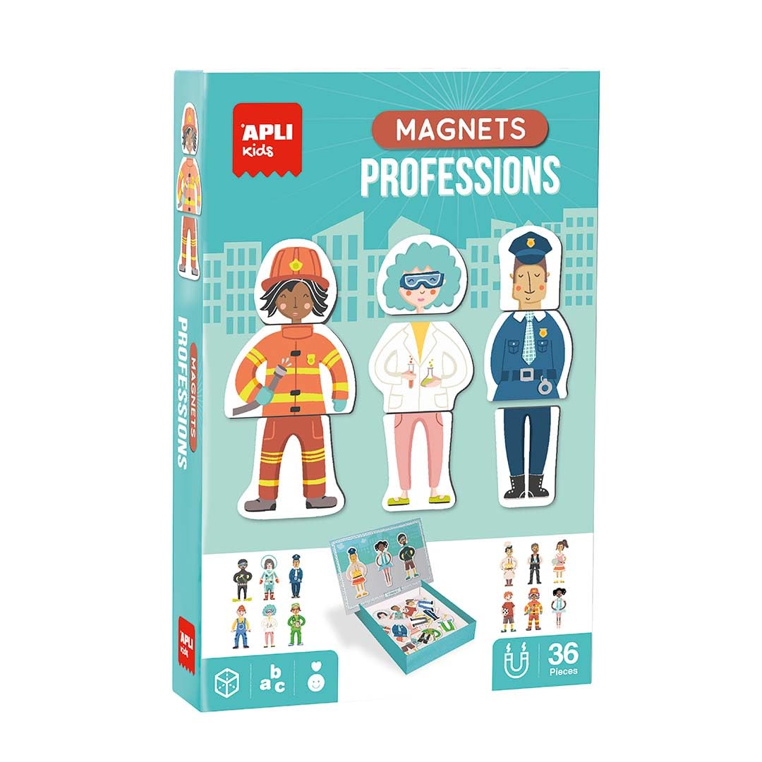 APLI Kids 20383 – Magnets Professions – Magnetic Educational Game for Children +3 Years – Discover Crafts and Professions – Educational and Creative Game APLI Kids