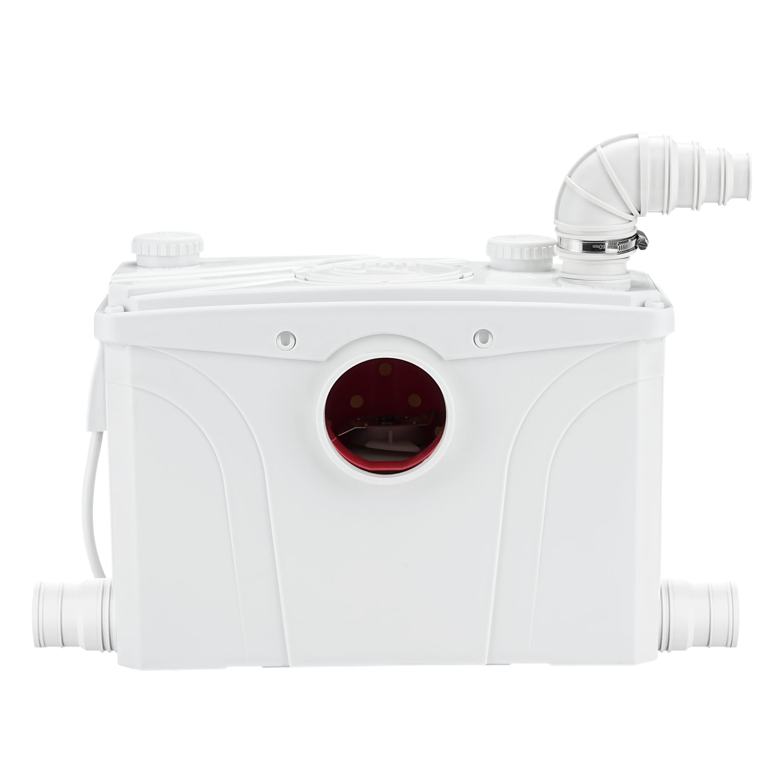 700W Macerator Sewerage Sump Pump with 4 Water Inlets for Upflush Toilet System Waste Water Marine Toilet Disposal Laundry