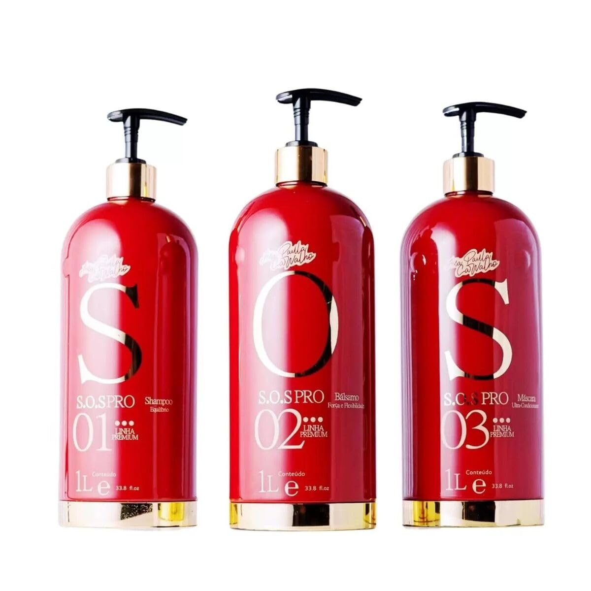 S.O.S PRO profesjonalny zestaw do leczenia, szampon, balsam i maska, 3 x 1000 ml