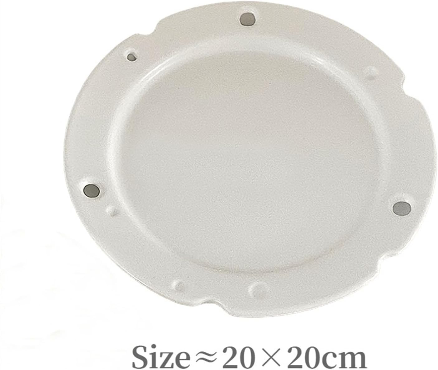 Ceramic Plate Ceramic Dinner Plate Cute Yellow Cheese Shaped Breakfast Plate Creative Cake Shaped Dessert Plate Dinner Plates(White)