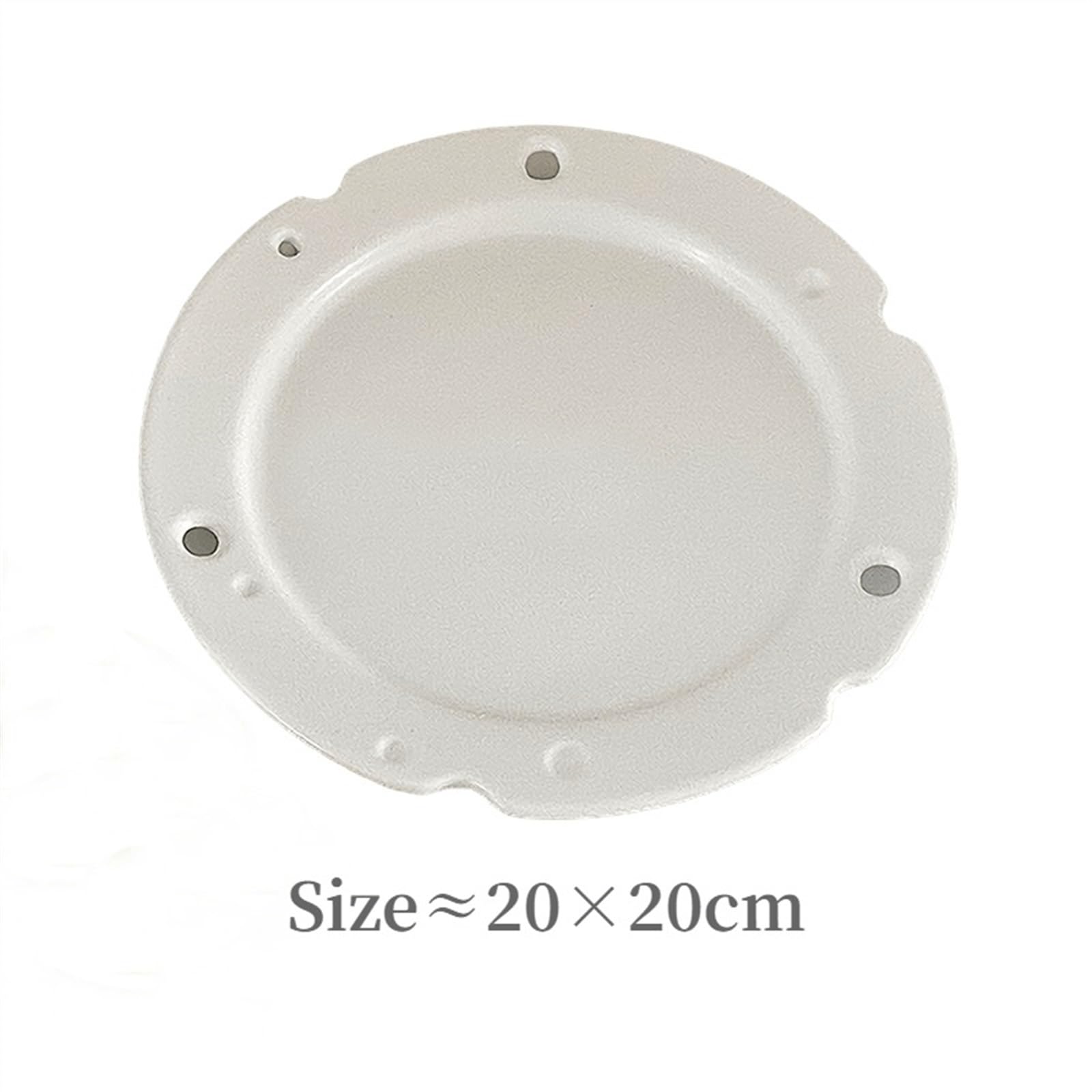 Naczynia Talerze Ceramiczny płaski talerz żółty śliczny matowy kształt sera śniadaniowy domowy kreatywny w kształcie ciasta deserowego Domowy talerz do jadalni(Biały)