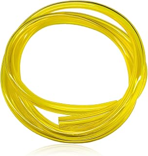 Colorful Fuel Line Hose Tube, 0.2"(5mm) ID Flexible Anti-Corrosion Rubber Gas Fuel Line Tube, Petrol Gas Oil Hose Pipe Vacuum Tubing Replacement for Motorcycle ATV Dirt Bike (Yellow)