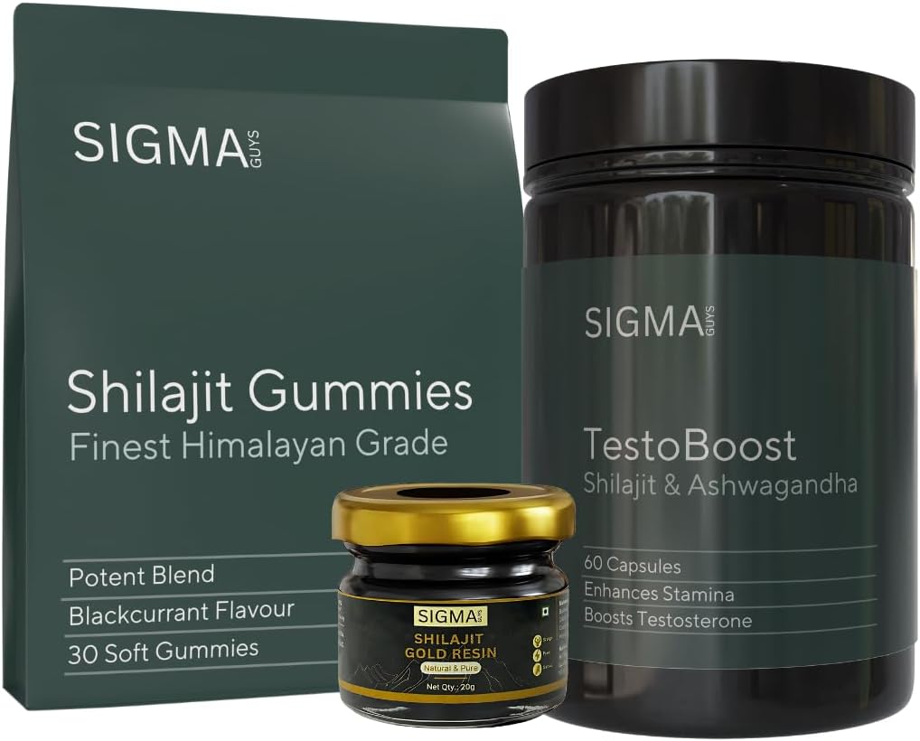 Shilajit Gummies & Testoboost Capsules & Shilajit Resin | Helps Increase Performance & Strength | For Men