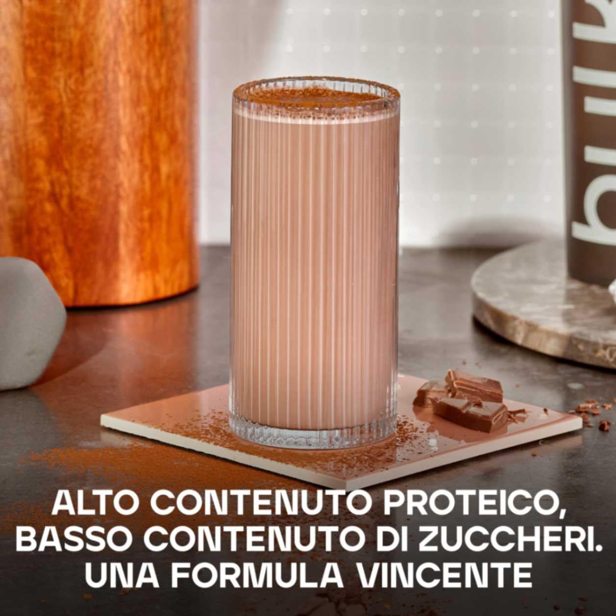 Bulk Pure Whey Proteine in Polvere | Cioccolato | 22g Proteine e 5g BCAA per dose | Basso contenuto di zuccheri | Supporta la crescita e il recupero muscolare | Facile da miscelare | 1kg