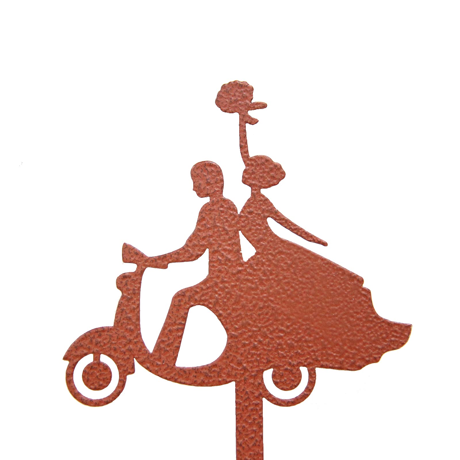 STEELDECO Garden Decoration - Powder Paint Coating - Steel - Brown - Floral Picks-We got Married