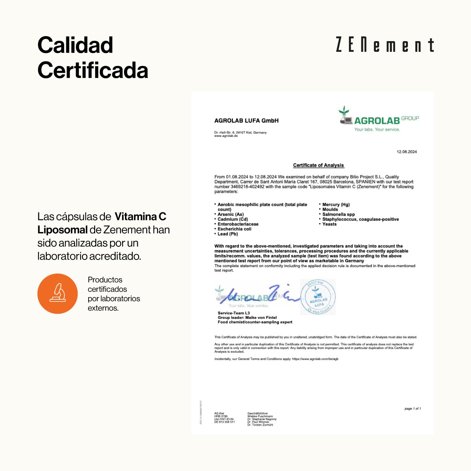 Vitamina C Liposomal 1000 mg por dosis, 180 Cápsulas | Suministro 3 Meses de Vitamina C Pura | Contribuye al Funcionamiento Normal del Sistema Inmunológico | Zenement