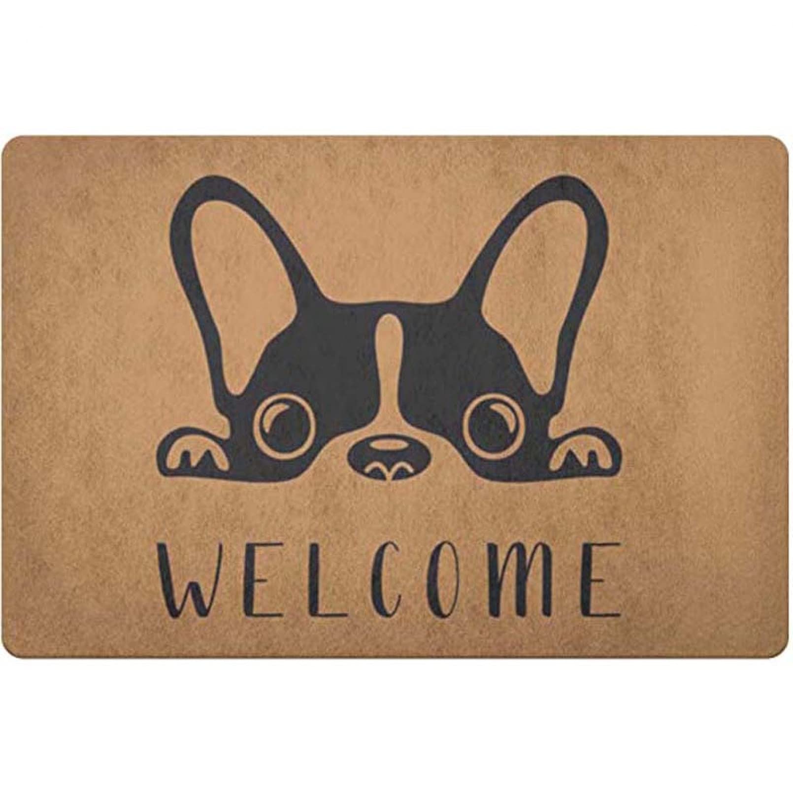 WZXKR Door Mat French Bulldog - Frenchie Bull Dog - Welcome Mat Door Mat - Doormat - Gift Entrance Door Mat Interior Door Mat Home Decorations