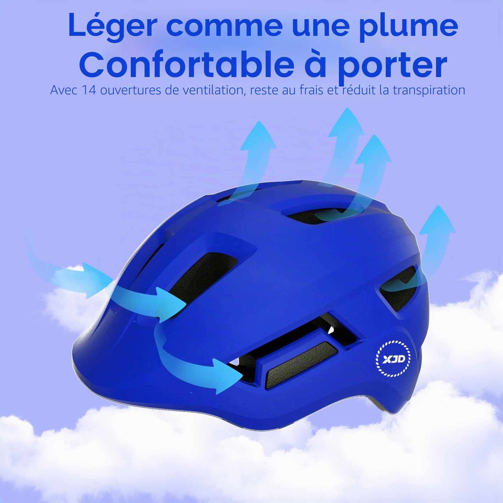 XJD Casque de vélo Enfant garçon, Casque Enfant réglable 48-56 cm, Casque de Skateboard pour Filles et garçons de 2 à 8 Ans ce certifié, Casque vélo Scooter bébé