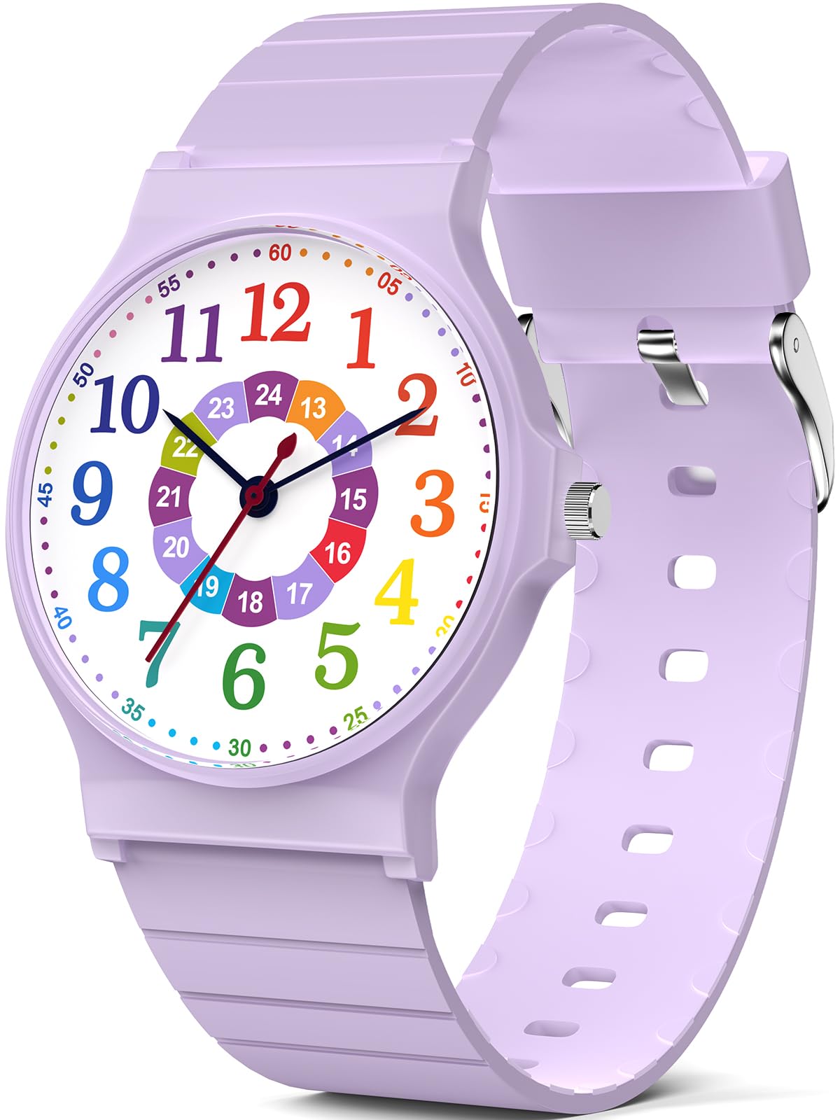 TENOCK Reloj analógico para niños y niñas, Resistente al Agua 30 m, Reloj Deportivo con Esfera Delgada y Correa Suave, fácil de Leer para niños de 5 a 15 años