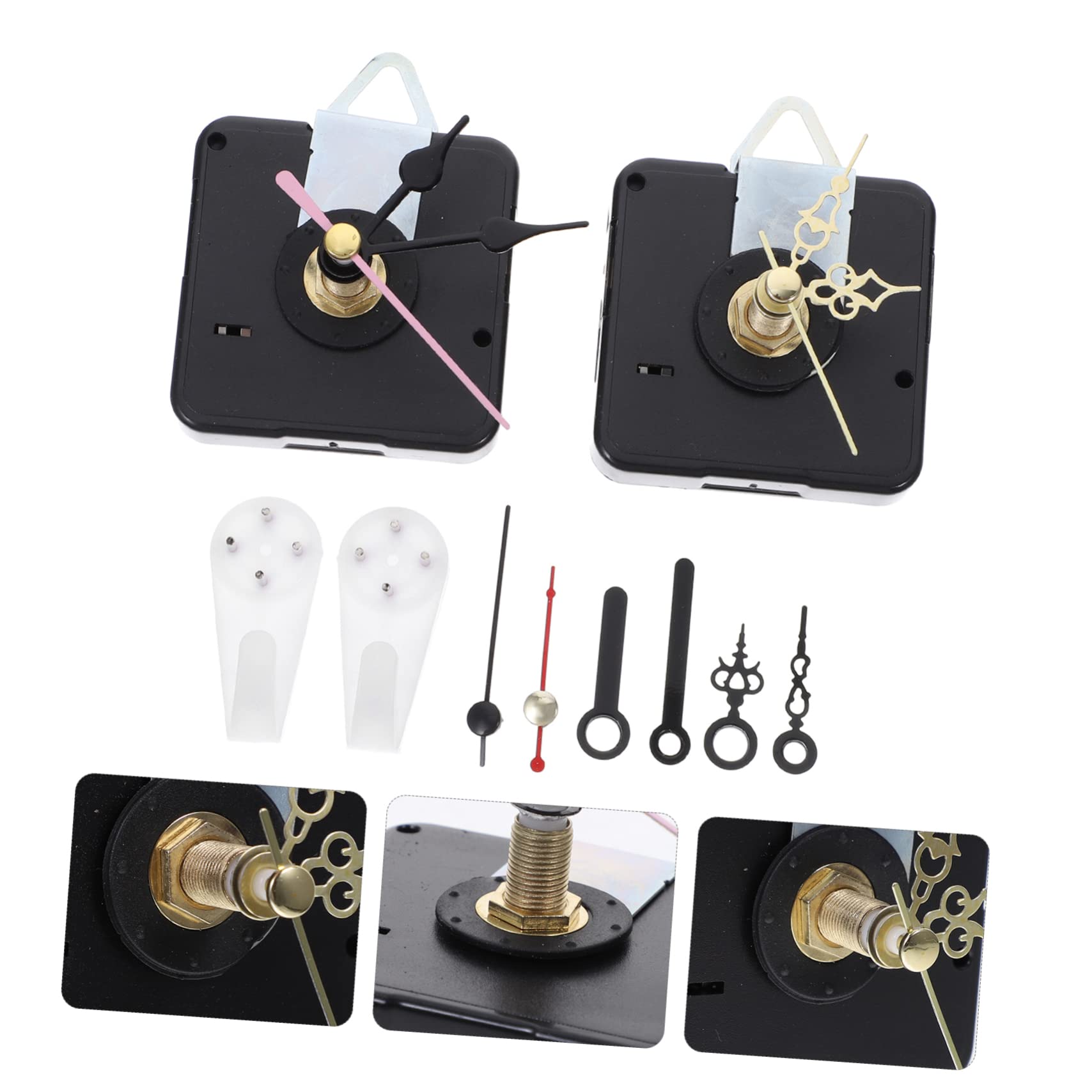 Uonlytech 3sätze Mechanismus Mit Zeigern Für Wanduhren Uhr Ersatzteile Leise Und Batteriebetrieben Für Kreative Projekte Und Reparaturen