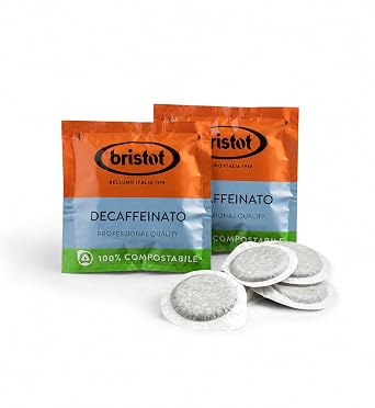 Bristot Decaf Espresso Pods E.S.E. Single-Serve Coffee Medium Roast Pack of 150