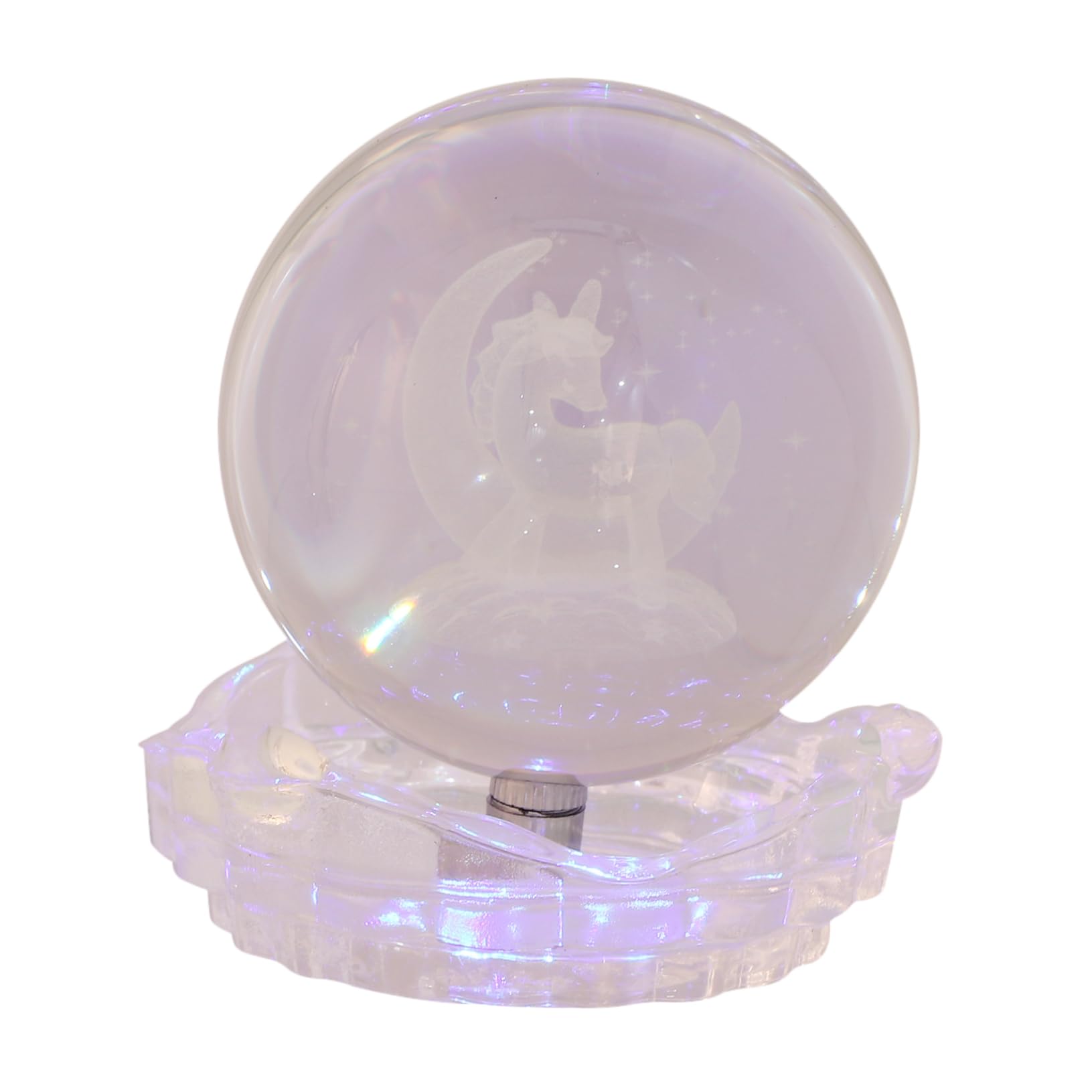 DIYEAH 1pc Adornment for Home Office Creative Night Light Crystal Material Friends Family Removable Base