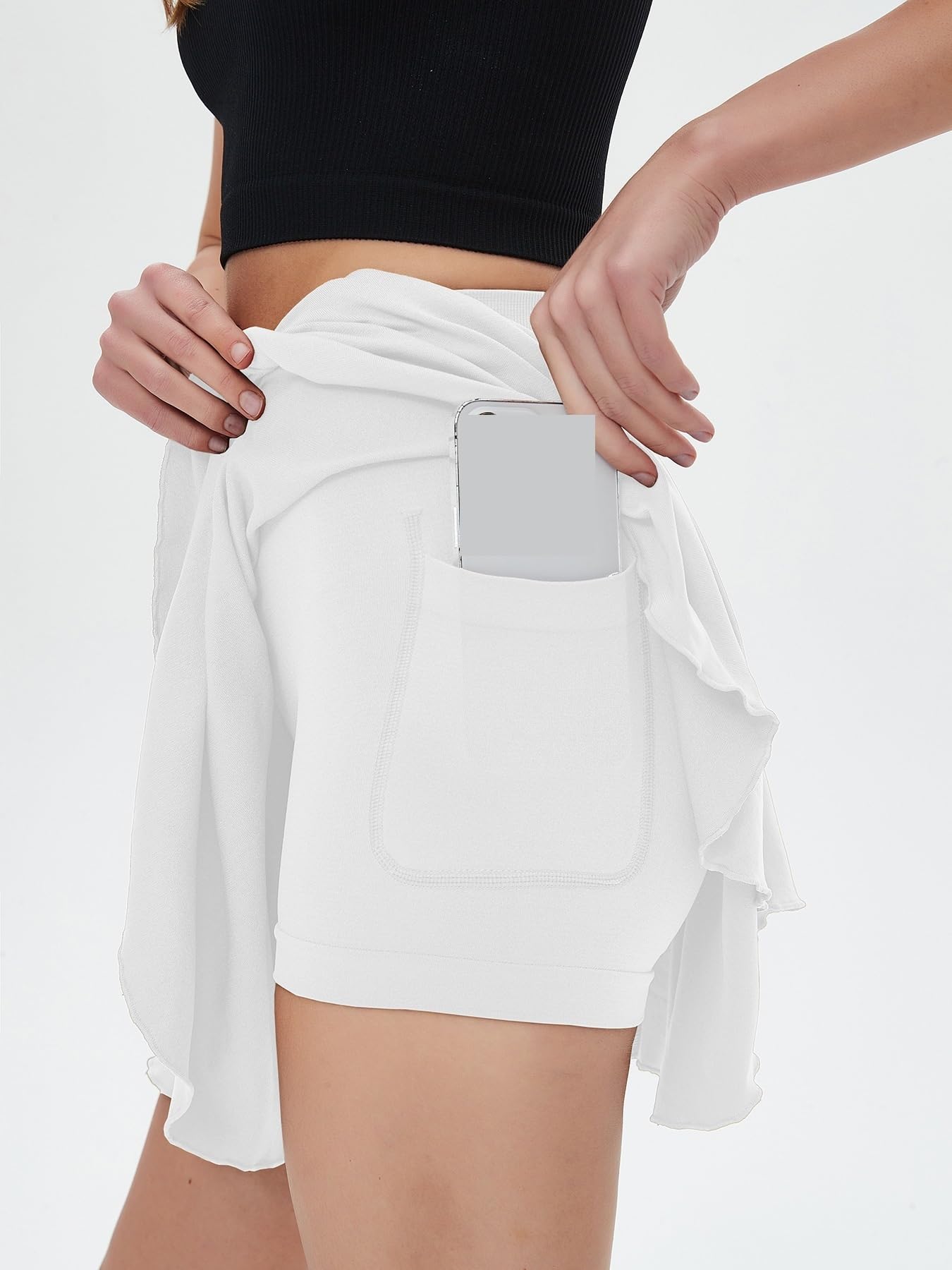 Falda de Tenis Cintura Alta Tela Absorbente