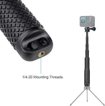 SOONSUN Waterproof Selfie Stick, Short Extension Pole for GoPro Cameras