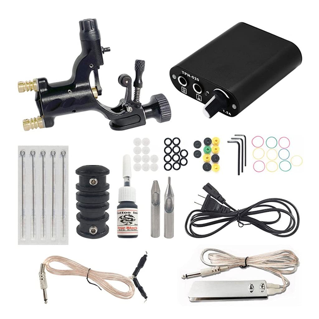 Starter Tattoo Machine Kit Set Dragonfly Rotary Motor Kits Beginner Grip