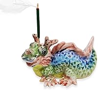 Vista 15 de Pez de oro blanco rojo naranja elegante de cerámica para incienso artística coleccionable para coleccionistas adultos, regalo de acento sofisticado