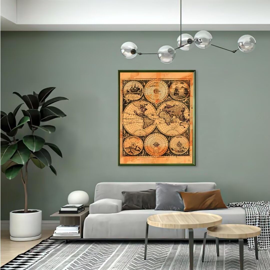 Malowanie po numerach, mapa do malowania po numerach, dla dorosłych, mapa świata, malowanie według numerów, łatwe do samodzielnego wykonania, obraz olejny, rękodzieło, artystyczne zestawy do malowania