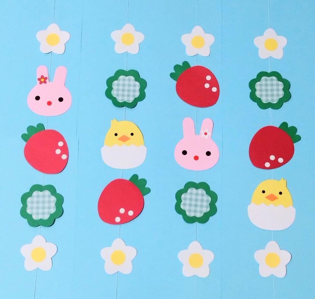 Amazon.co.jp: いちごいっぱい 春 吊るし飾り 壁面飾り ガーランド 3月