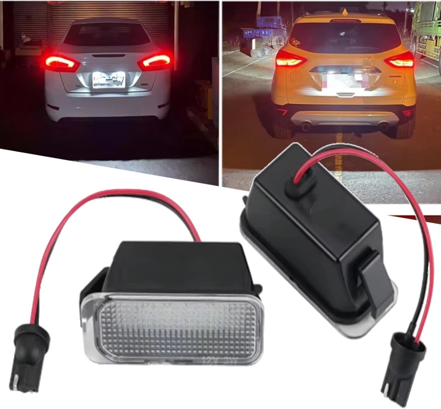 License Plate Light Kit Compatible With For Focus MK3 2010-2025 For Fiesta MK6 2008-2025 For S-Max MK1 2006-2025 License Lights Assembly Rear License Plate Lamps