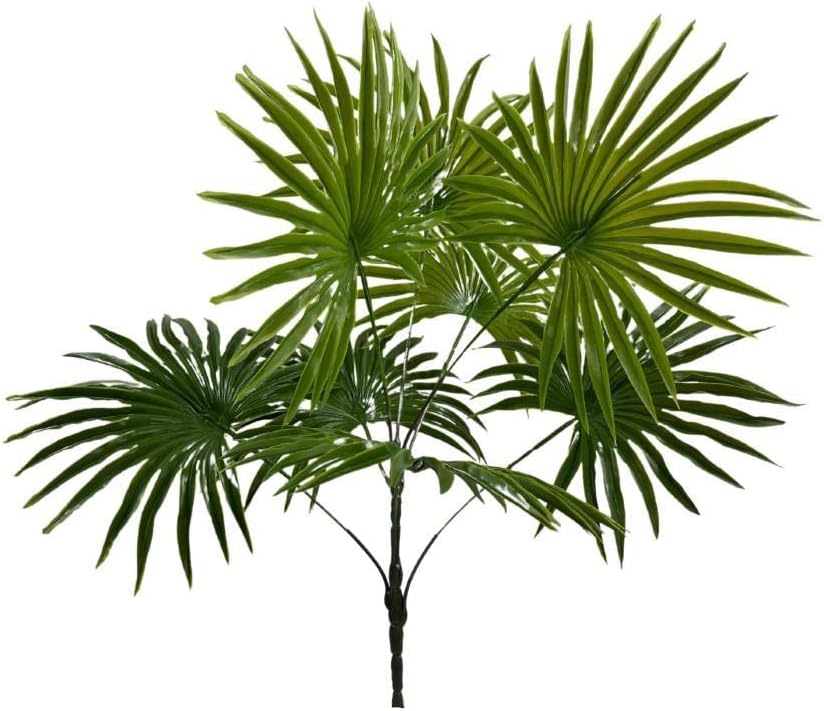 Yapay Çiçek Yelpaze Palmiye 8 Yapraklı Demet 50 * 40cm Salon Çiçeği Yapay Bitki