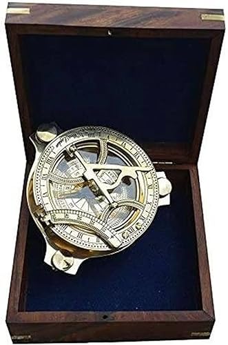 Miniatura 9 de Brújula de bolsillo con poema de Robert Frost con calendario de 100 años de estuche de cuero