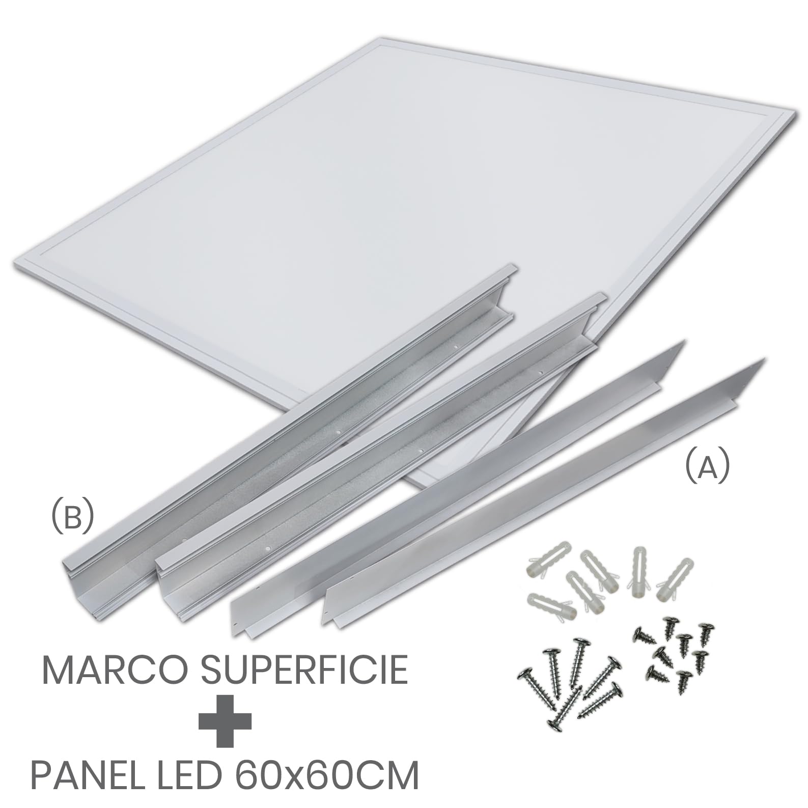 LED ATOMANT Kit Aufbaurahmen + LED Panel 60x60cm 48W CCT