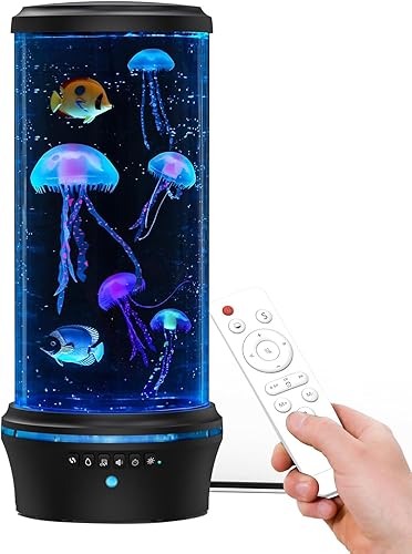 Lámpara de medusa de regalo, acuario de luz nocturna de ruido blanco, lámpara eléctrica de lava de medusas para decoración del hogar, regalo para