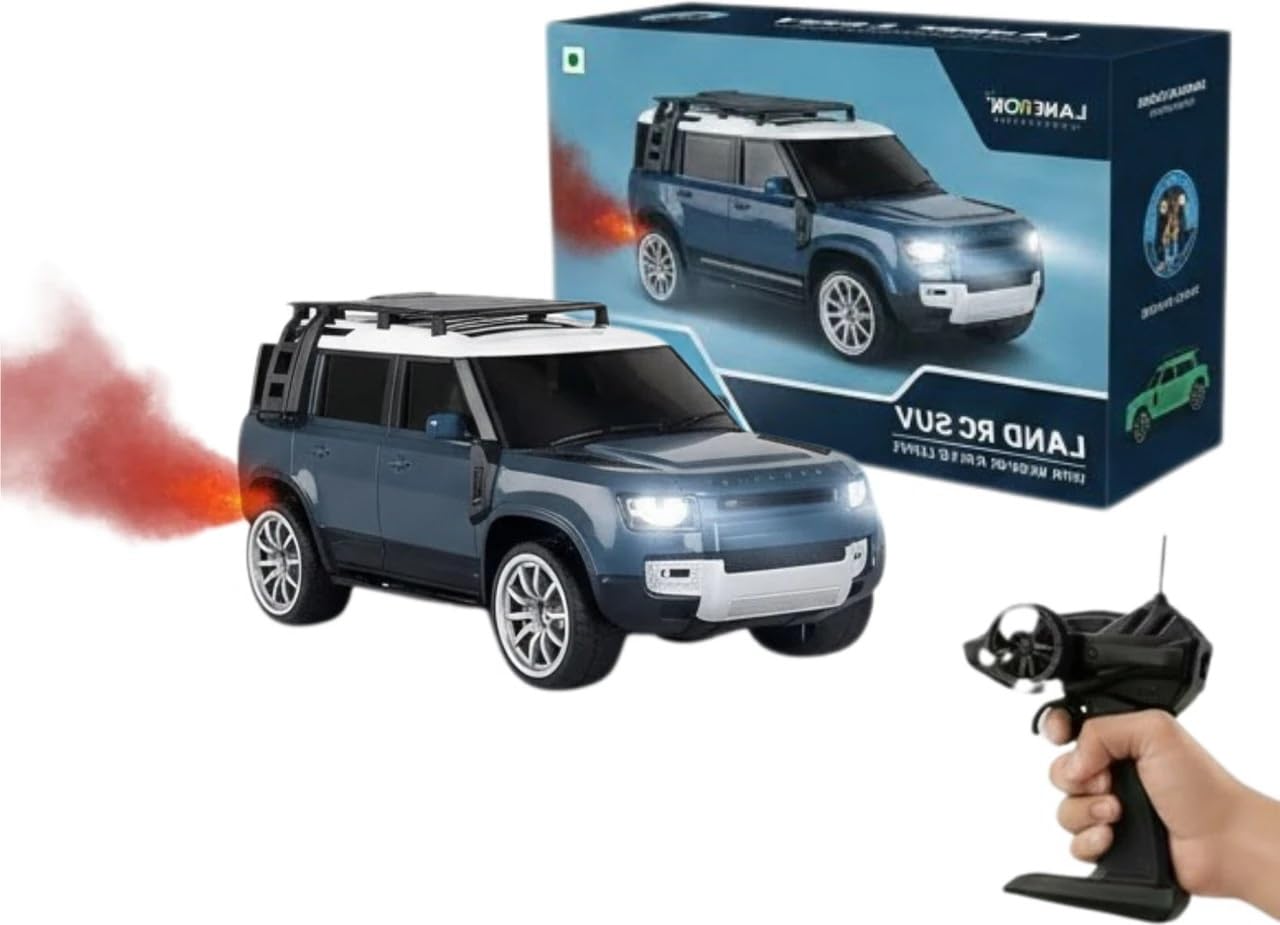 Remote Control SUV Defender Car with Headlights, Tail Light, Smoke Effect, Rechargeable Battery (Pack of 1)-image-28