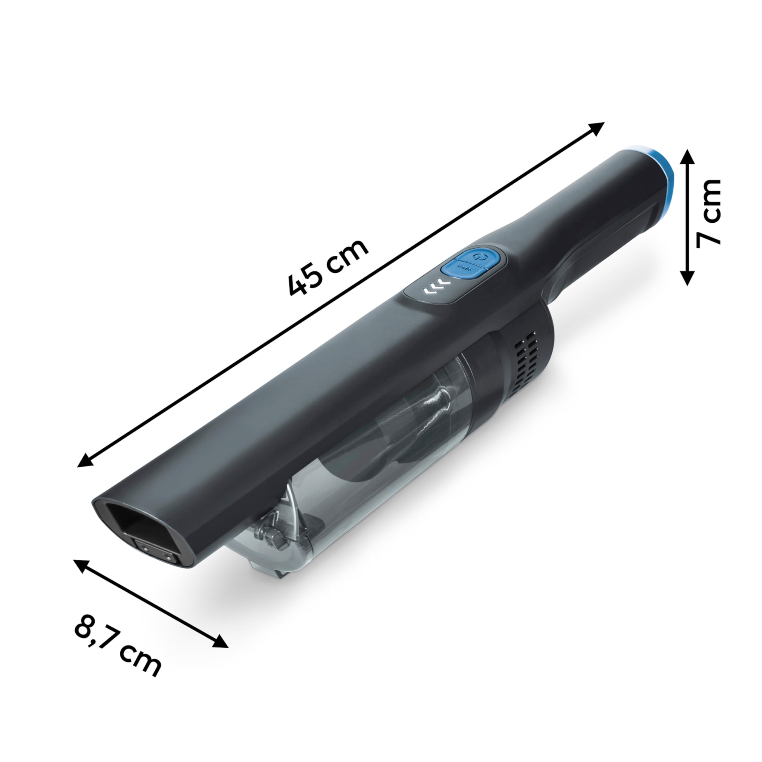 MEDION Handstaubsauger (Akku, kabellos, BLDC-Motor, Mini Staubsauger für Auto, HEPA-13 Filter, Filterung von Staub und Allergenen, Starke 20 kPA Saugleistung, Ladestation, MD12057) grau