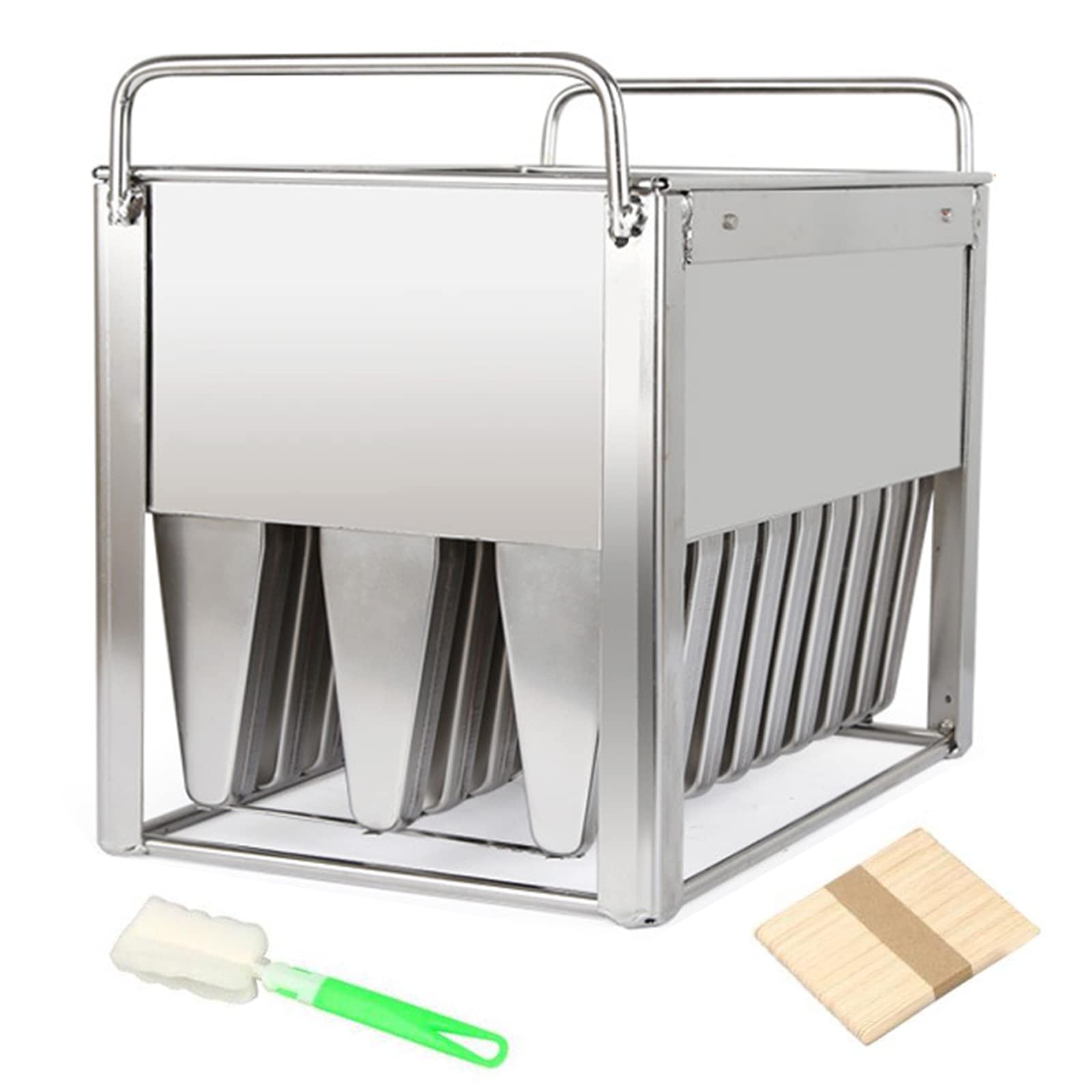 30 Pezzi Stampi e Cremagliera per Ghiaccioli in Acciaio Inossidabile, Set per Ghiaccioli Stampo per Ghiaccioli Stampo per Gelato Stampi per Lecca Lecca Commerciali con Base Porta Bastoncini, Bastonc