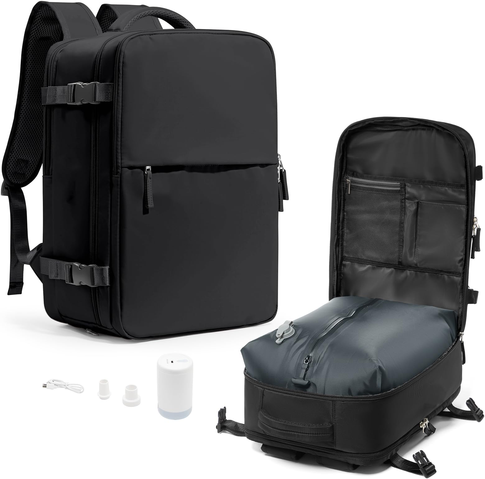 coowoz Large Travel Backpack For Women Men,Carry On Backpack,Hiking Backpack Waterproof Outdoor Sports Rucksack