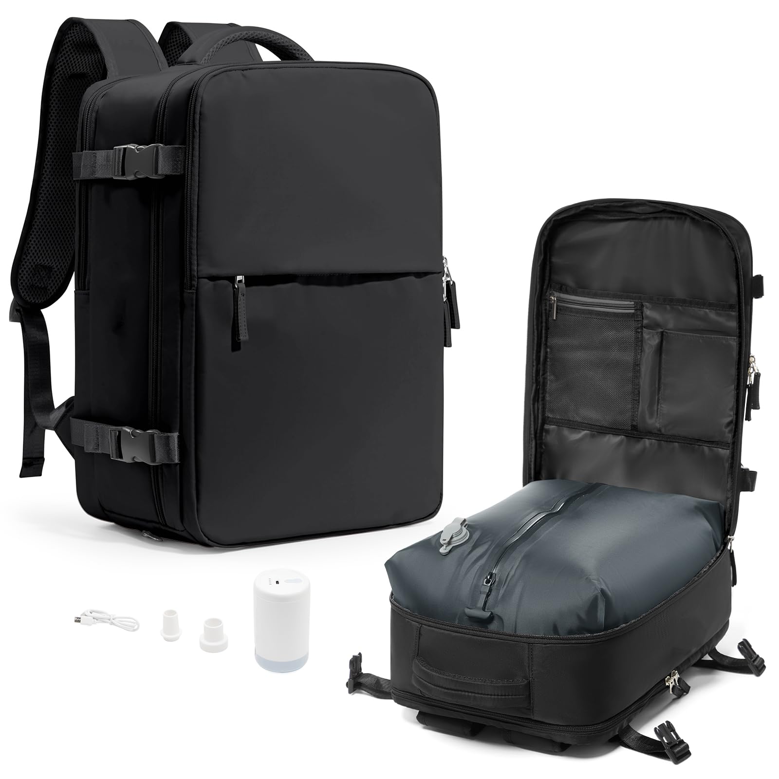 coowoz Large Travel Backpack For Women Men,Carry On Backpack,Hiking Backpack Waterproof Outdoor Sports Rucksack