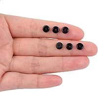 Vista 5 de JOE FOREMAN Piedra de ágata negra pulida natural de 0.079 x 0.236 in, disco Heishi Rondelle, cuentas espaciadoras para fabricación de joyas, hebra